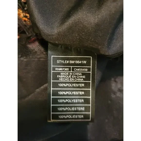 BB Dakota By Steve Madden Women’s Chiffon Midi Dress Black Ditsy Floral Medium - Picture 8 of 10